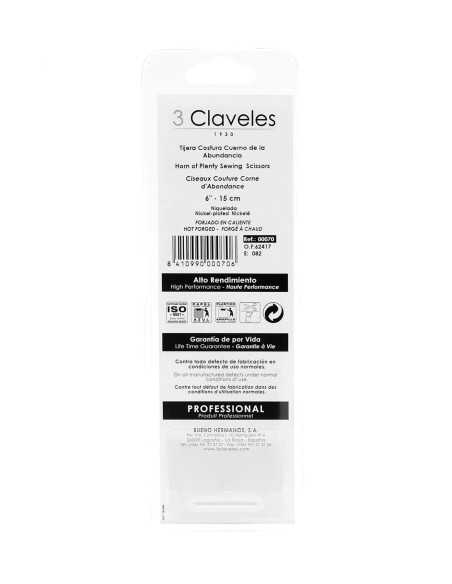 Tijera Costura Cuerno de la abundancia 3 Claveles