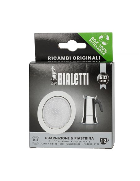 1 GOMA SILICONA+1 FILTRO para Bialetti Venus 1-2 tazas