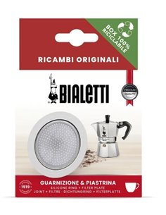 1 GOMA SILICONA+1 FILTRO para Bialetti Moka 1 Taza
