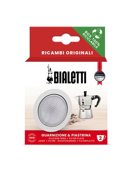 GOMA SILICONA+ FILTRO para Bialetti Moka 2 Tazas