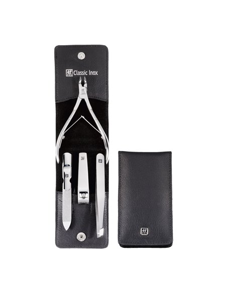 Estuche manicura Zwilling con cierre a presión 4 piezas, Negro