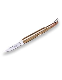 Navaja de bolsillo forma de bala hoja inox 4,4 cm y mango aluminio