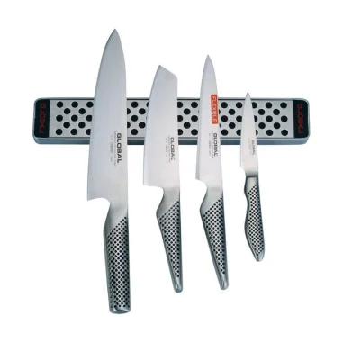 Juego 4 Cuchillos Global y Barra Magnetica de 31 cm.