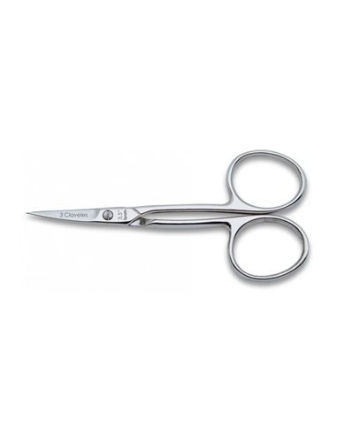 Tijera manicura curva 3,5" 3 Claveles 02001
