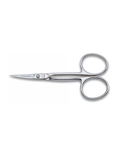 Tijera manicura curva 3,5" 3 Claveles 02001