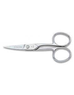 Tijera curva de 4" para uñas 3 Claveles 02015