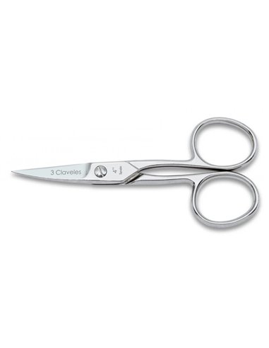 Tijera curva de 4" para uñas 3 Claveles 02015