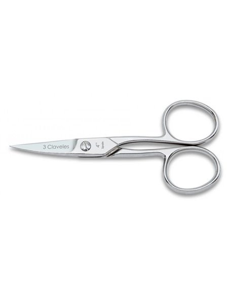 Tijera curva de 4" para uñas 3 Claveles 02015