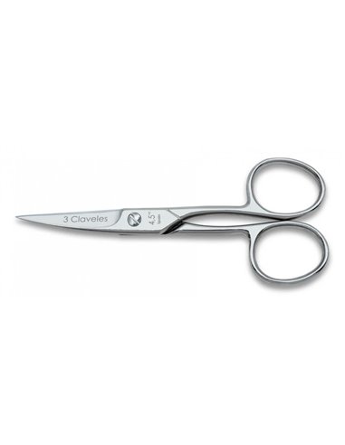 Tijera curva de 4,5" para uñas 3 Claveles 02017