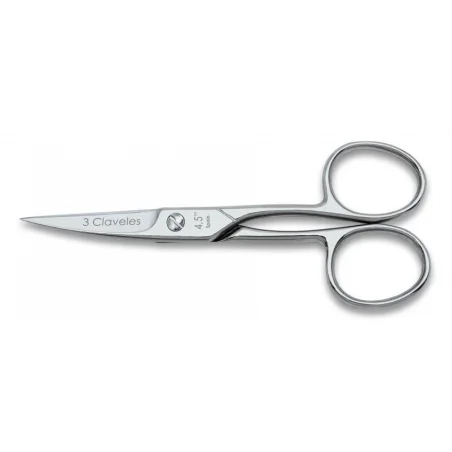 Tijera curva de 4,5" para uñas 3 Claveles 02017