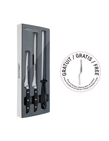 Juego para Corte de Jamon 3 piezas + Pinza de regalo