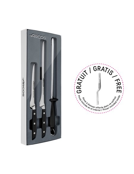Juego para Corte de Jamon 3 piezas + Pinza de regalo