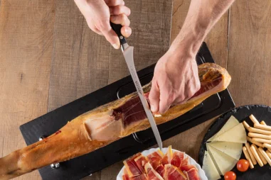 Juego para Corte de Jamon 3 piezas + Pinza de regalo