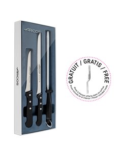 Set corte de jamon 3 piezas Arcos Universal + Pinza de Regalo