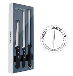 Set corte de jamon 3 piezas Arcos Universal + Pinza de Regalo