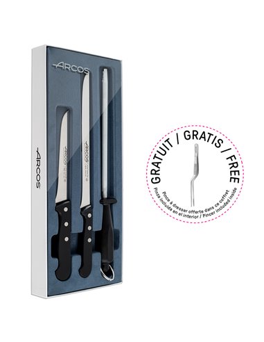 Set corte de jamon 3 piezas Arcos Universal + Pinza de Regalo