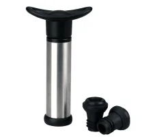 Bomba Manual de Vacío con 2 Tapones para Vino