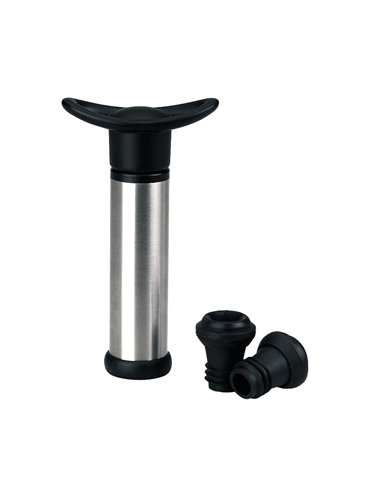 Bomba Manual de Vacío con 2 Tapones para Vino