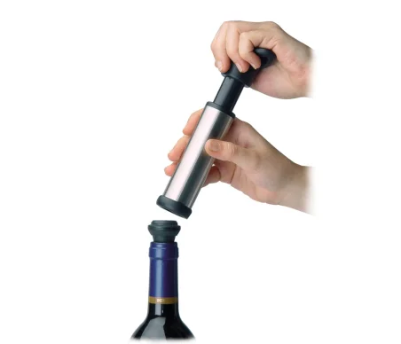 Bomba Manual de Vacío con 2 Tapones para Vino