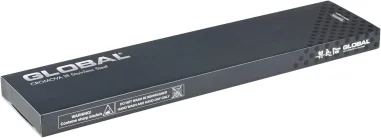 Global G-80 – Cuchillo Santoku, alveolado, 18 cm