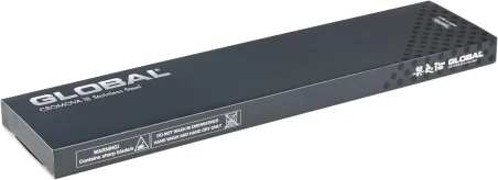 Global G-80 – Cuchillo Santoku, alveolado, 18 cm