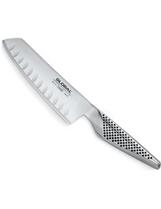 Global GS-91 – Cuchillo de vegetales alveolado, 14 cm