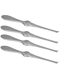 Set de 4 tenedores de marisco 18 cm Inoxibar