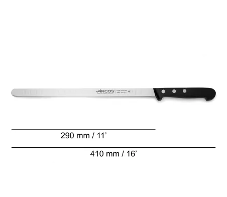Cuchillo Salmón Arcos Universal 29 cm – Hoja Flexible Alveolada NITRUM®