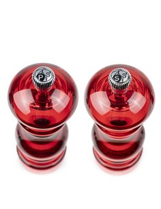 Molinillo de sal y pimienta Peugeot Podium dúo acrílico rojo 18 cm 2
