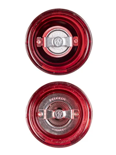 Molinillo de sal y pimienta Peugeot Podium dúo acrílico rojo 18 cm