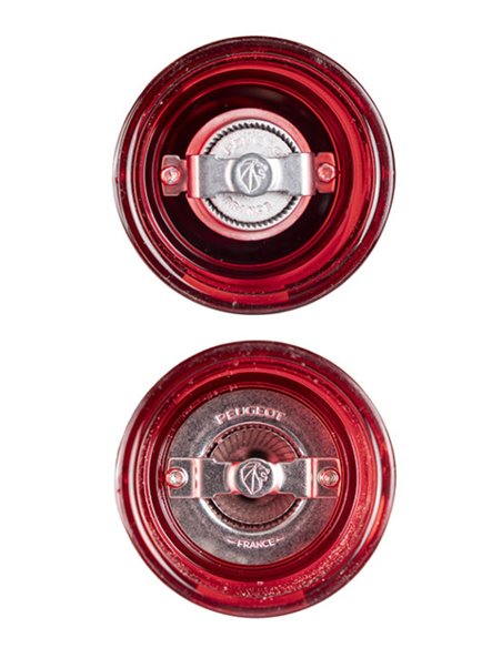 Molinillo de sal y pimienta Peugeot Podium dúo acrílico rojo 18 cm