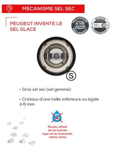 Molinillo de sal manual Peugeot u'Select  en madera lacada, rojo pasión