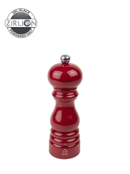Molinillo de sal manual Peugeot u'Select 18 cm en madera lacada, rojo pasión