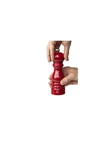 Molinillo de sal manual Peugeot u'Select 18 cm en madera lacada, rojo pasión
