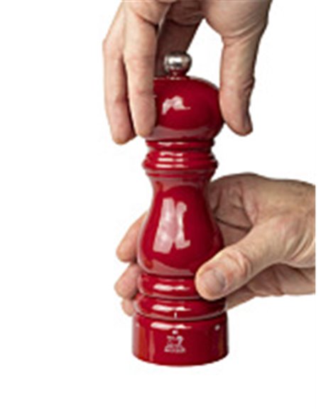 Molinillo de sal manual Peugeot u'Select  18 cm en madera lacada, rojo pasión