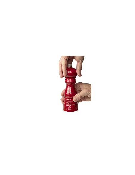 Molinillo de sal manual Peugeot u'Select 18 cm en madera lacada, rojo pasión