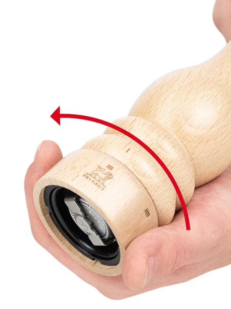 Molinillo de pimienta manual Peugeot u’Select en madera natural