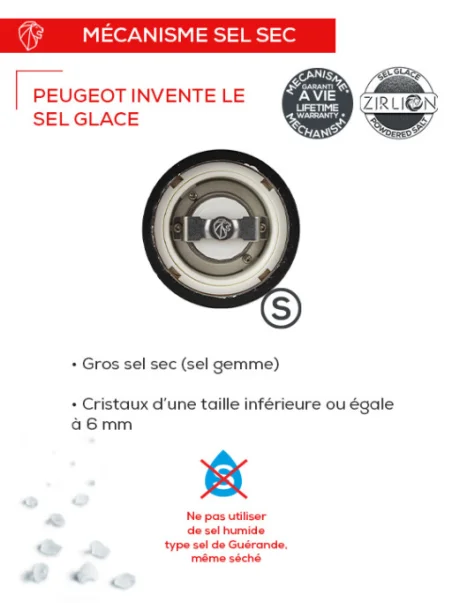 Molinillo de sal manual Peugeot Paris u’Select en madera color chocolate,
