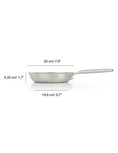 Sartén de Acero Inoxidable Arcos Serie Samoa Inox 20 cm 2