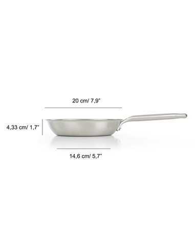 Sartén de Acero Inoxidable Arcos Serie Samoa Inox 20 cm