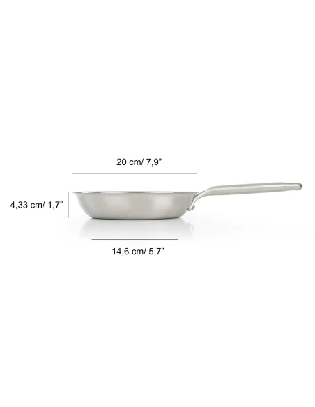 Sartén de Acero Inoxidable Arcos Serie Samoa Inox 20 cm
