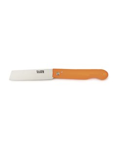 Navaja Pallares Solsona Mallorquina Punta Cortada Acero Inoxidable mango naranja