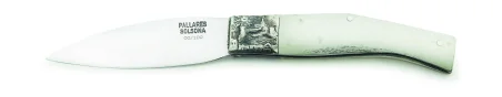 PALLARES SOLSONA Navaja COLECCION BUSA Mango de Asta con virona grabada de PLATA