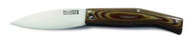 PALLARES SOLSONA Navaja BUSA con mango de Micarta Marron