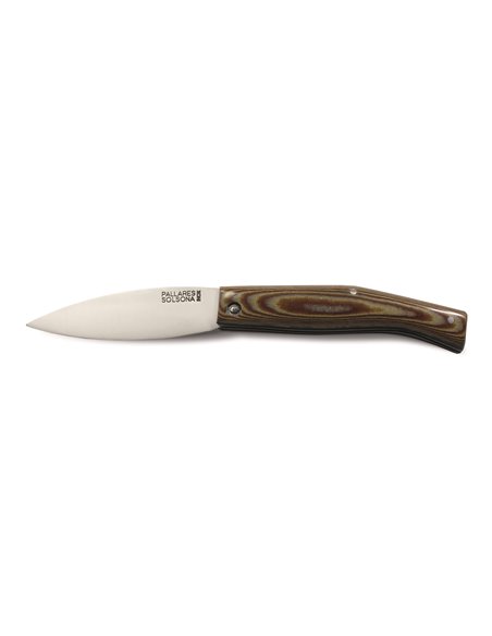 PALLARES SOLSONA Navaja BUSA con mango de Micarta Marron
