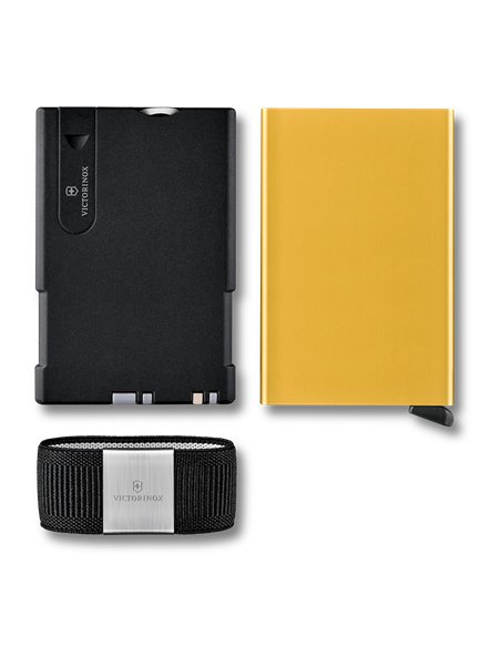Victorinox Tarjetero Inteligente Oro (0.7250.38) – Smart Card Wallet 10 Funciones