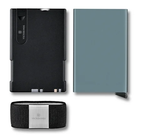 Victorinox Tarjetero Inteligente Gris (0.7250.36) – Smart Card Wallet 10 Funciones