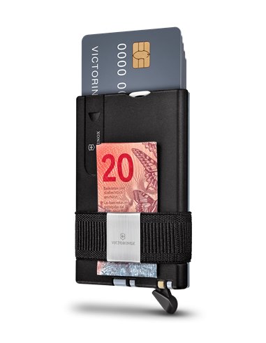 Victorinox Tarjetero Inteligente Gris (0.7250.36) – Smart Card Wallet 10 Funciones