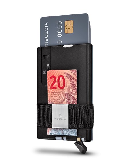 Victorinox Tarjetero Inteligente Gris (0.7250.36) – Smart Card Wallet 10 Funciones