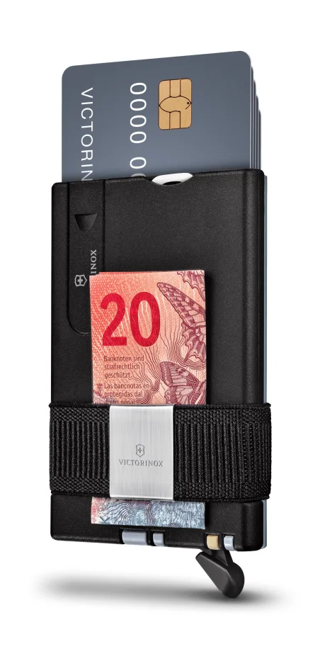 Victorinox Tarjetero Inteligente Gris (0.7250.36) – Smart Card Wallet 10 Funciones